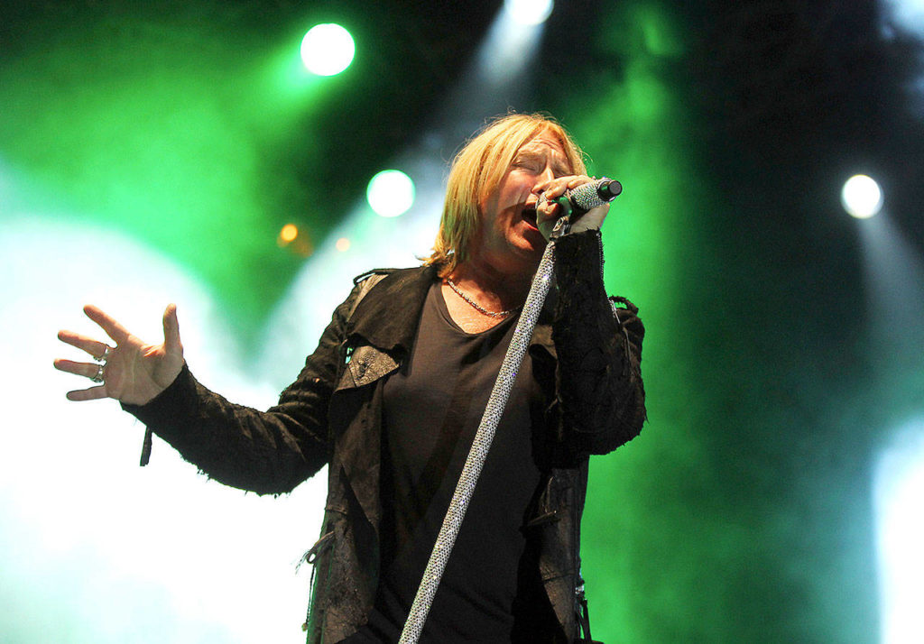 Joe Elliott performs with the band Def Leppard at the after party for the “Rock of Ages” premiere in Los Angeles in 2012. Def Leppard will be inducted into the Rock and Roll Hall of Fame. (Matt Sayles/Invision)
