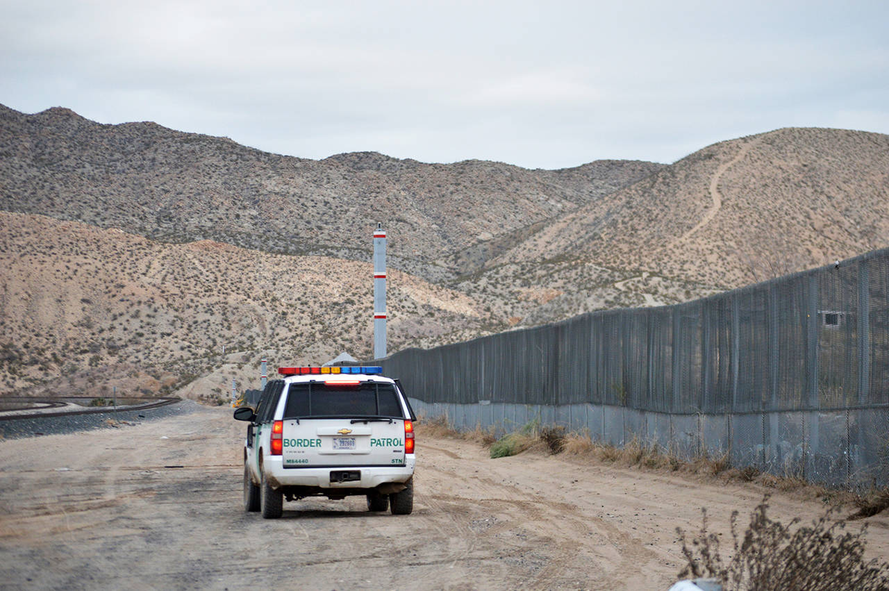 In this 2016 photo, a U.S. Border Patrol agent patrols Sunland Park along the U.S.-Mexico border next to Ciudad Juarez. (AP Photo/Russell Contreras, File)