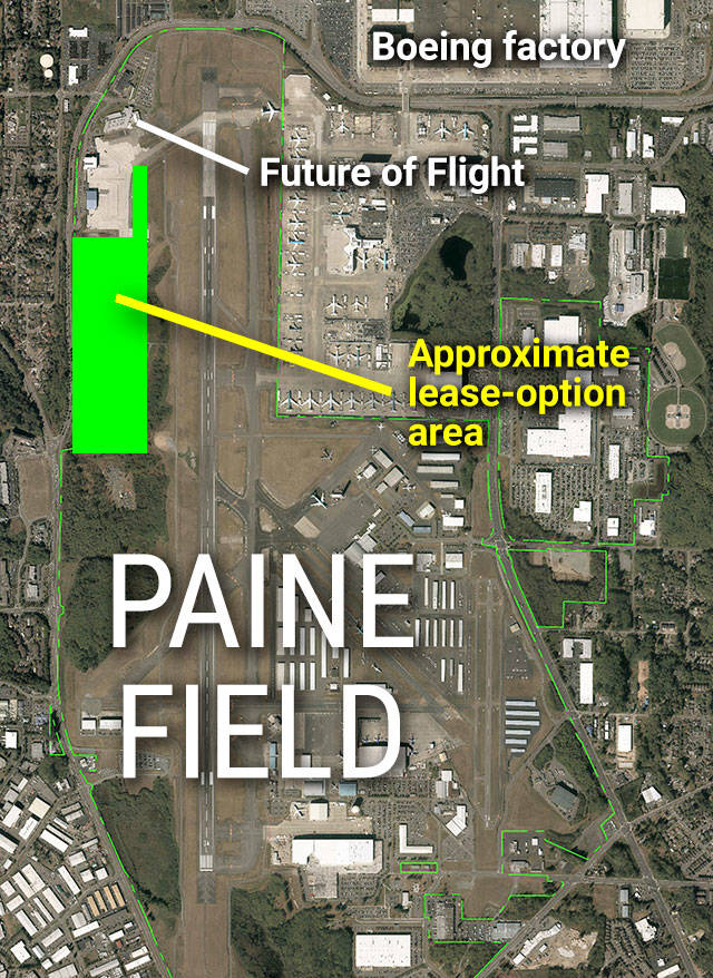 Boeing has its eye on 58 acres on west side of Paine Field
