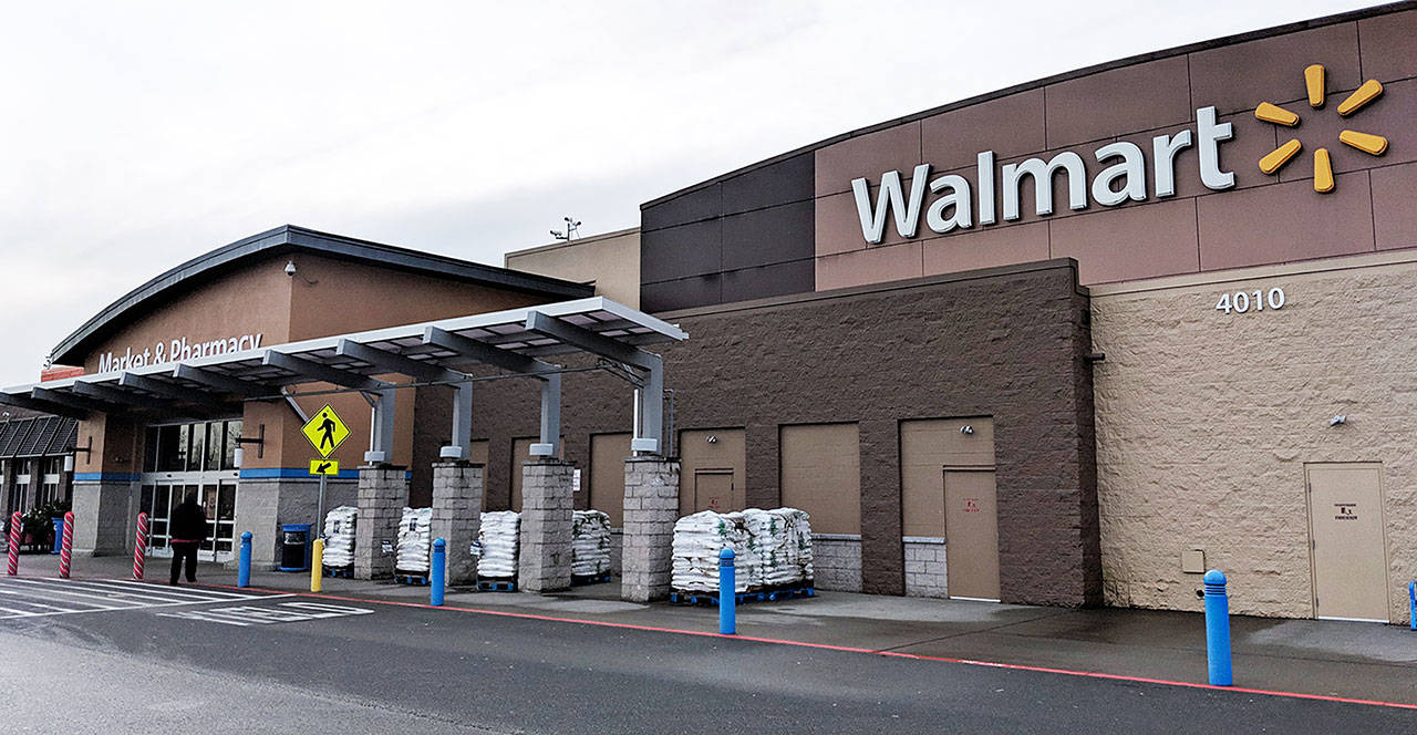 The Walmart store in Arlington. (Zachariah Bryan / The Herald)