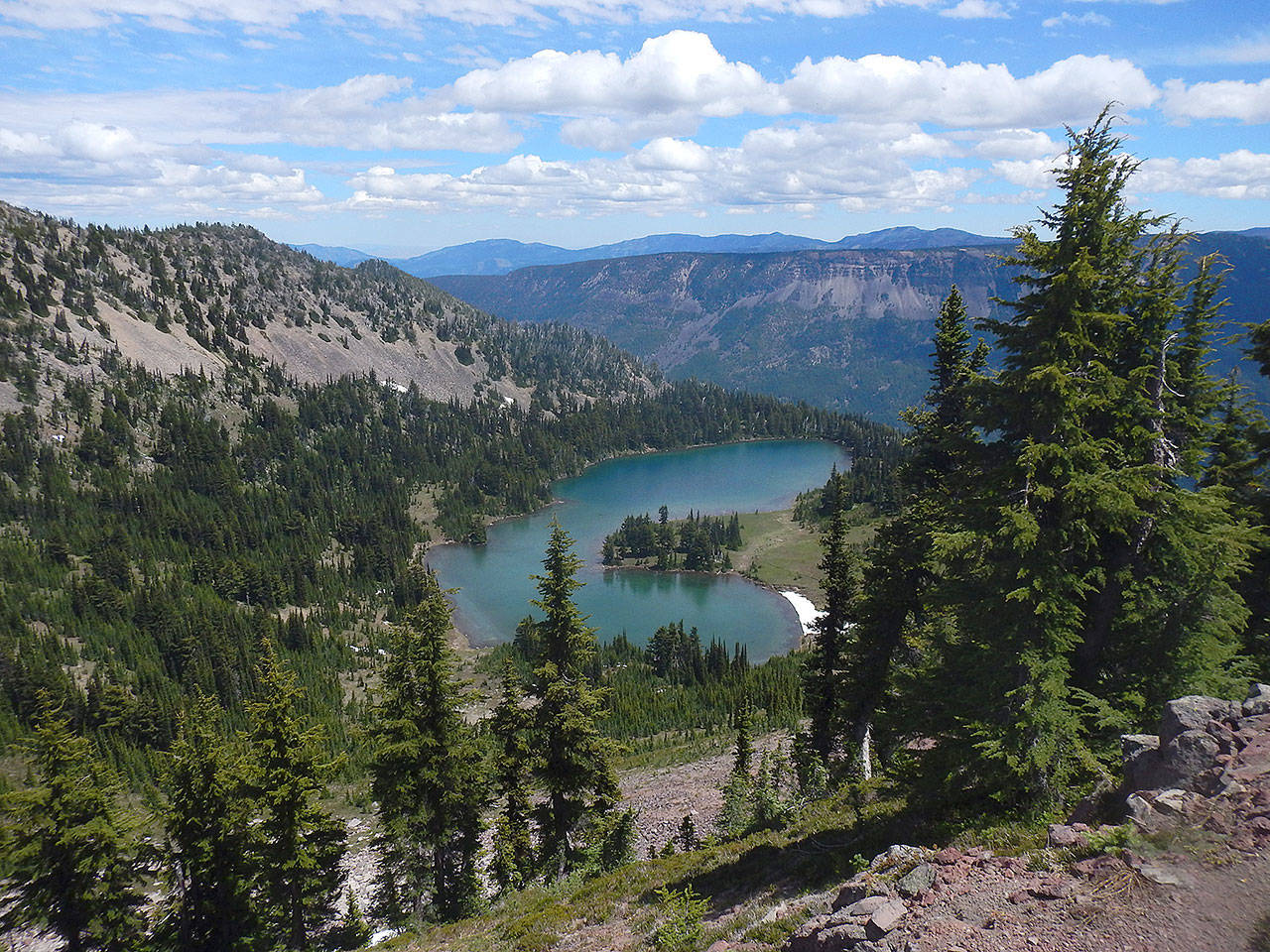 Stretch your definition of a day hike with a trip to Shoe Lake. It’s about 16 miles roundtrip — no camping is allowed. (Washington Trails Association)