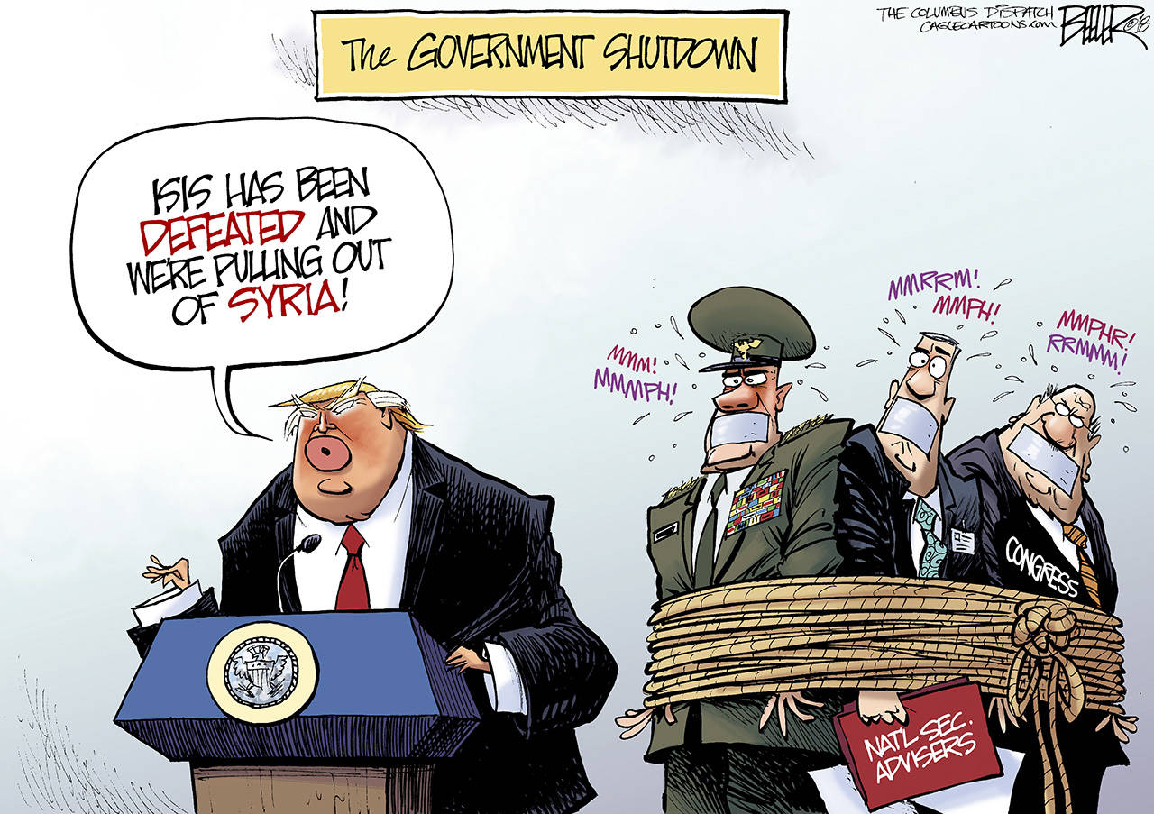 Editorial cartoons for Sunday, Dec. 23