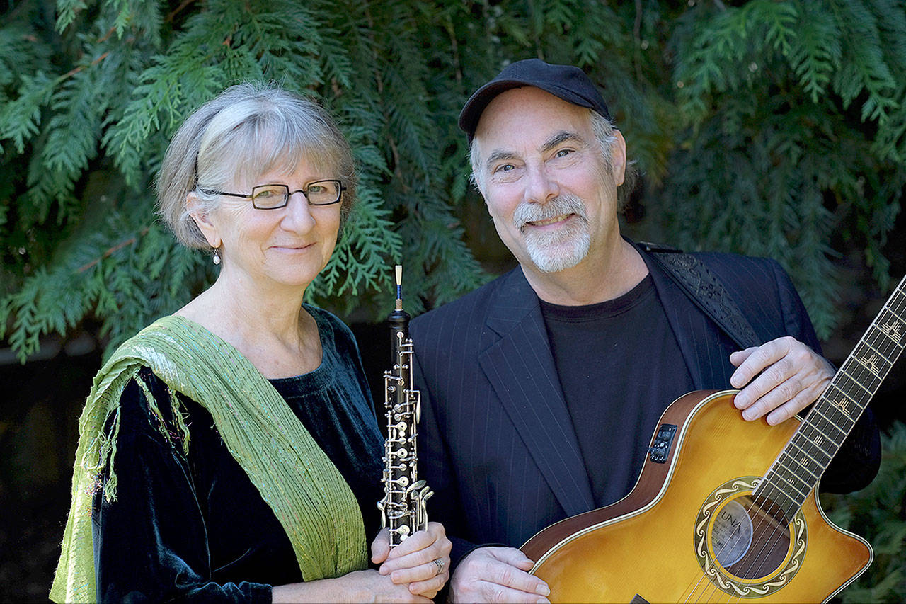 Nancy Rumbel and Eric Tingstad, who won a Grammy Award for Best New Age Album in 2003, will play their “Twelfth Night Tradition” concert Jan. 5 at the Whidbey Island Center for the Arts. (Tingstad and Rumbel)