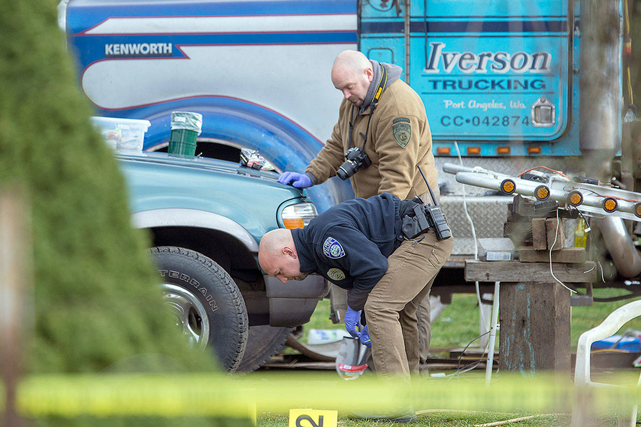 Law enforcement continues sifting for clues to Port Angeles triple shooting