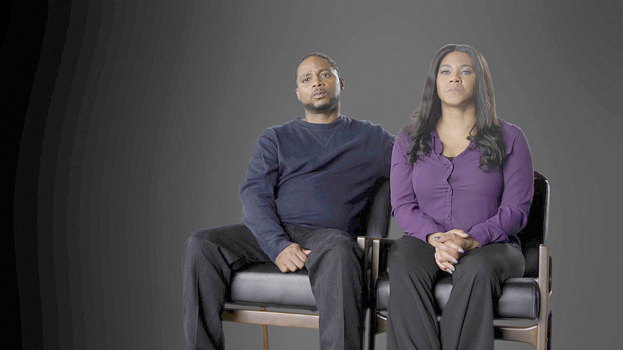 Timothy Savage and JonJelyn Savage, parents of one of R. Kelly’s alleged victims, in a scene from “Surviving R. Kelly.” (Lifetime)