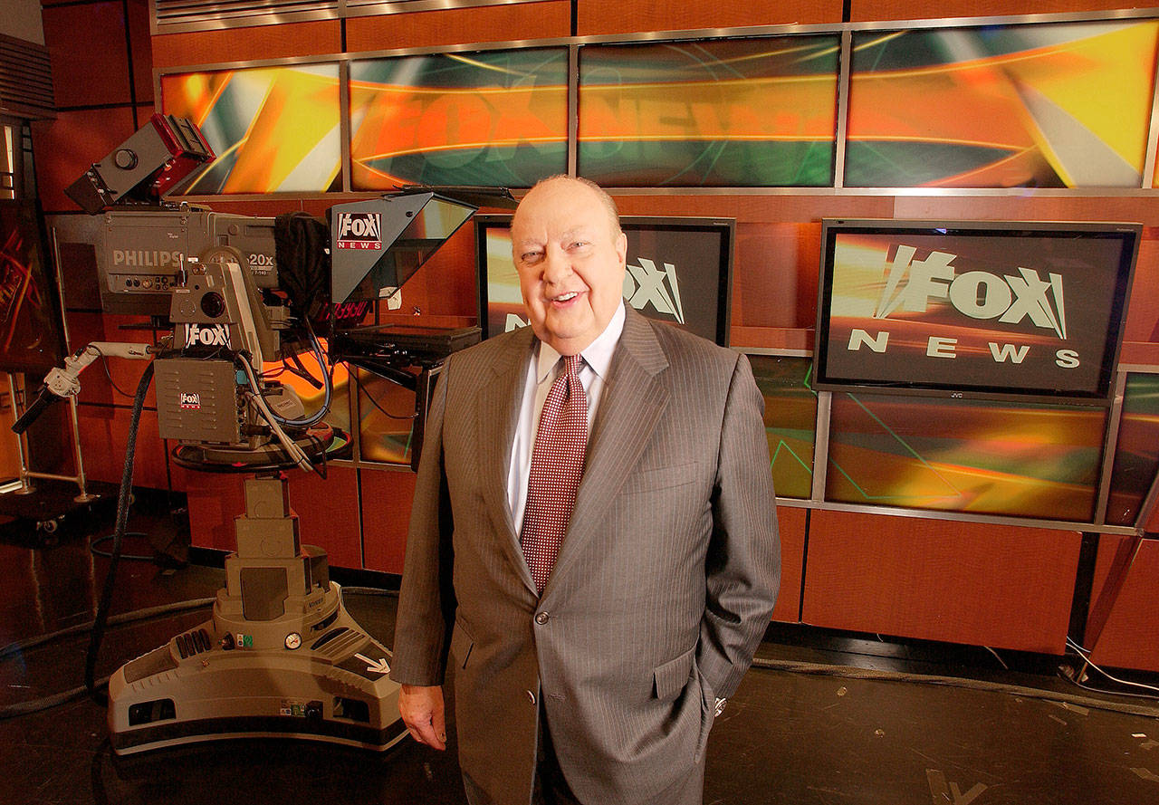 The life and career of disgraced Fox News chief Roger Ailes is recounted in “Divide and Conquer: The Story of Roger Ailes.” (Associated Press file)