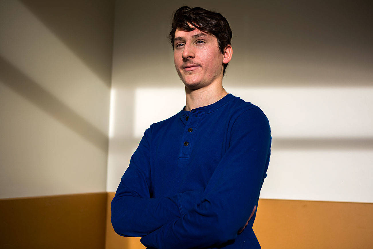 Granite Falls High senior Aleksander Dimitrov has worked in robotics and on the school’s Eco Car, but his goal is to become a software engineer. (Olivia Vanni / The Herald)