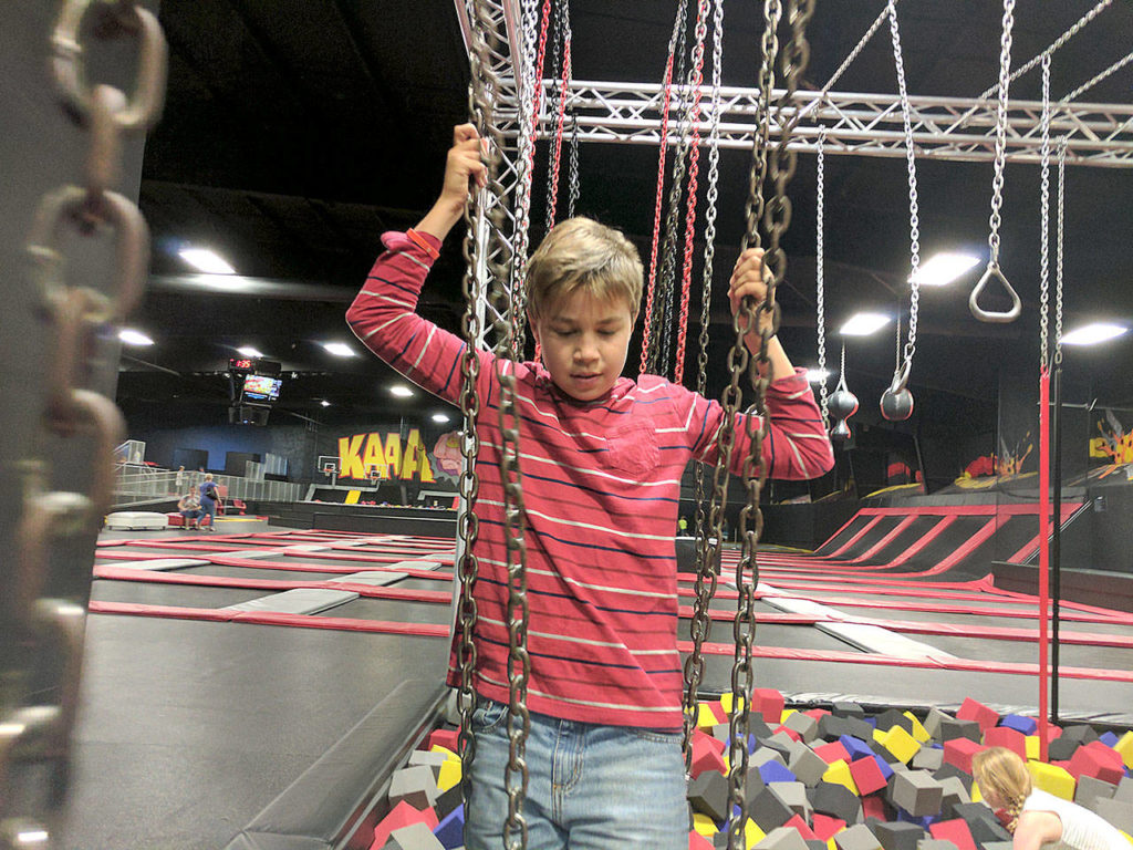 Iden Elliott at Boomshaka Olympia, an indoor playground in Olympia. (Christopher Elliott)
