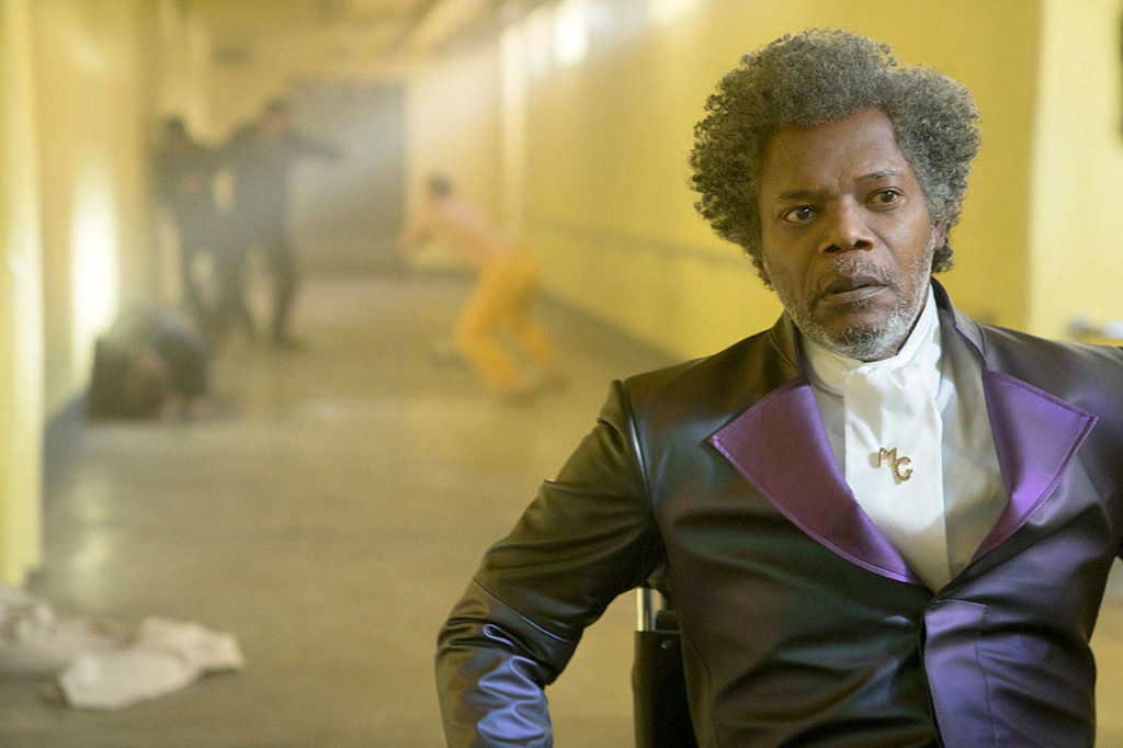 Samuel L. Jackson in a scene from M. Night Shyamalan’s “Glass.” (Universal Pictures)
