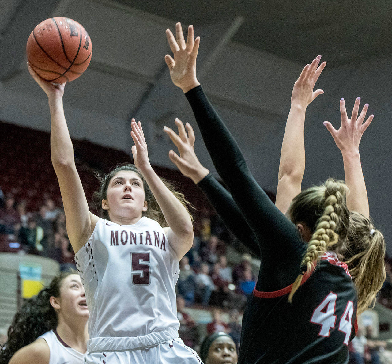 Montana’s Sammy Fatkin, a Glacier Peak High School alum, is averaging 6.0 points, 2.4 rebounds and 1.9 assists in eight games for the Grizzlies. (University of Montana photo)