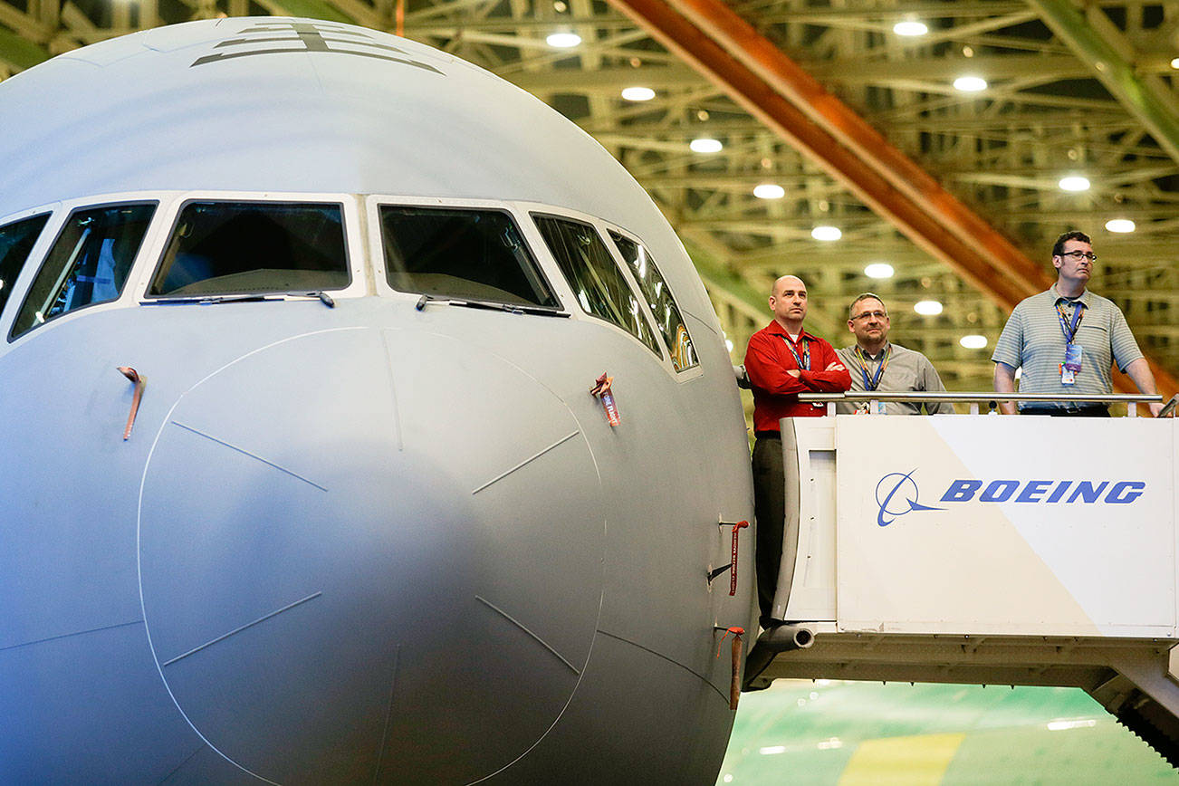 For a day, troubles are forgotten as Boeing delivers tankers