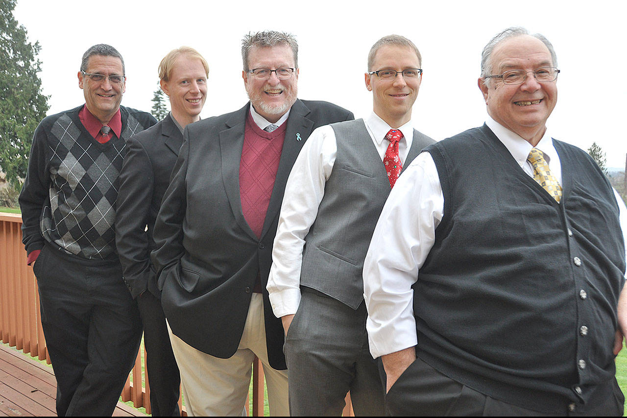 Common Ground, a male vocal quintet, is performing Jan 27 at Our Savior’s Lutheran Church in Everett. (Common Ground)