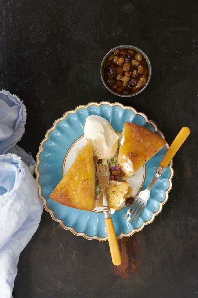 This pineapple upside-down cake is made with a copious amount of rum. (Photo by Ellen Silverman)
