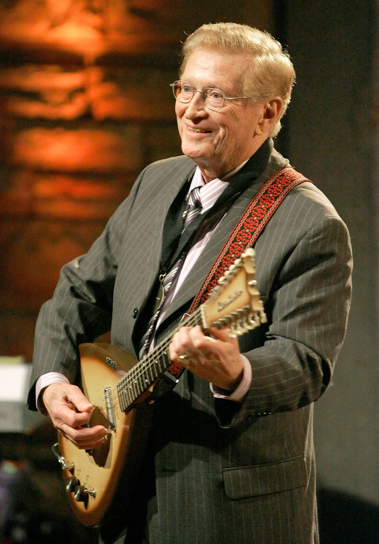Harold Bradley performs at the Country Music Hall of Fame Medallion Ceremony in Nashville, Tennessee, on May 6, 2007.