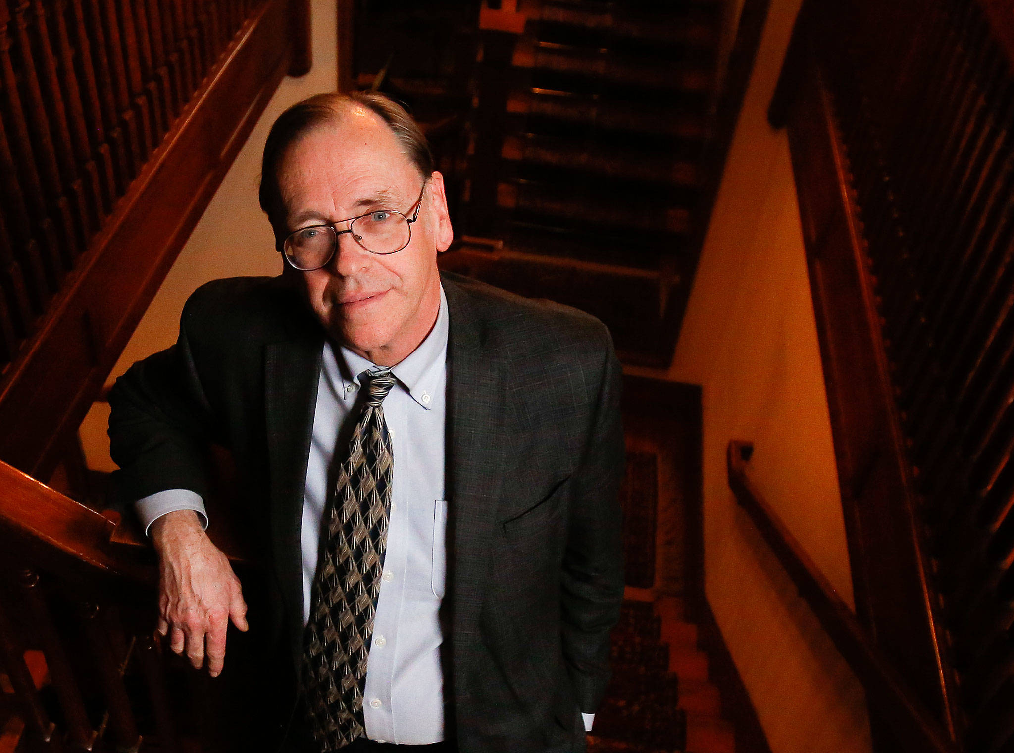 Dr. Sanford Wright, an Everett neurosurgeon, has retired from doing surgery after nearly 40 years and some 12,000 surgical procedures. He’ll continue in a consulting role and with work on other medical projects. He was honored at a celebration Friday at the Dorothy Jayne Studio. (Dan Bates / The Herald)