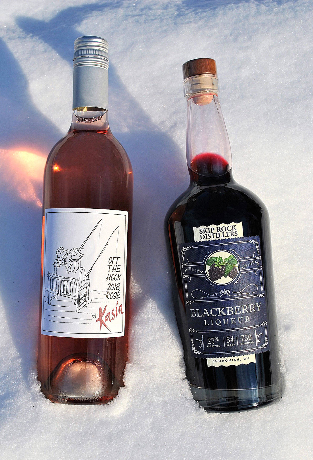 Skip Rock Distillers is re-releasing its Blackberry Liqueur and Kasia Winery its Off the Hook rose for Valentine’s Day. (Aaron Swaney)