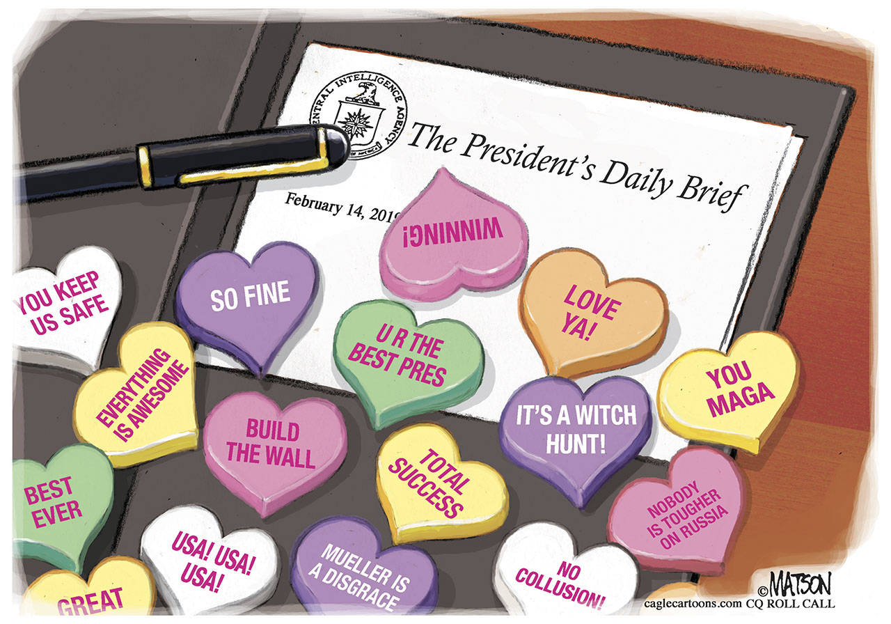 Editorial cartoons for Thursday, Feb. 14, Valentine’s Day
