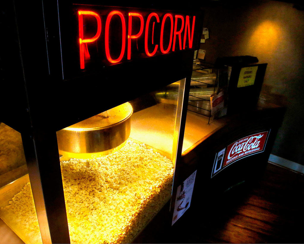 Among recent improvements at the Edmonds Theater is a new popcorn popper. (Dan Bates / The Herald)
