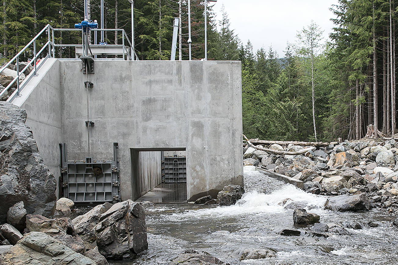 The Snohomish County Public Utility District unveiled two new small hydro projects in Snoqualmie Valley Thursday. (Lizz Giordano / The Herald)