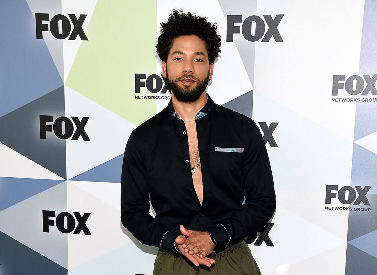 Actor and singer Jussie Smollett attends the Fox Networks Group 2018 programming presentation after party at Wollman Rink in Central Park in New York last year. (Photo by Evan Agostini/Invision/AP, File)