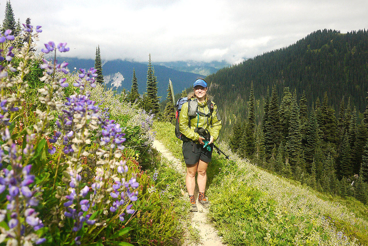 Andrea Imler, Washington Trail Association’s advocacy director, hikes all over the state, including in the Glacier Peak Wilderness. (Photo by Todd Schneider)