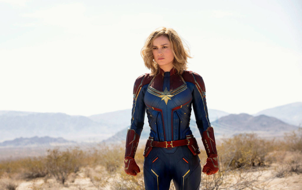 Brie Larson as Captain Marvel/Carol Danvers in the movie “Captain Marvel.” It will be shown, free, March 8 to more than 100 girls and women served by the Edmonds School District and the YWCA. (Photo: Chuck Zlotnick / ©Marvel Studios 2019)
