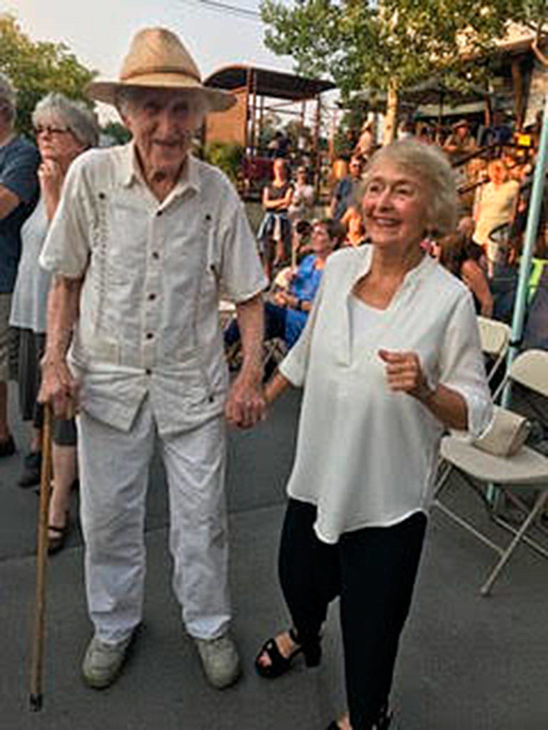 The couple at an outdoor summer dance at Bayview Corner on Whidbey Island. (Family photo)
