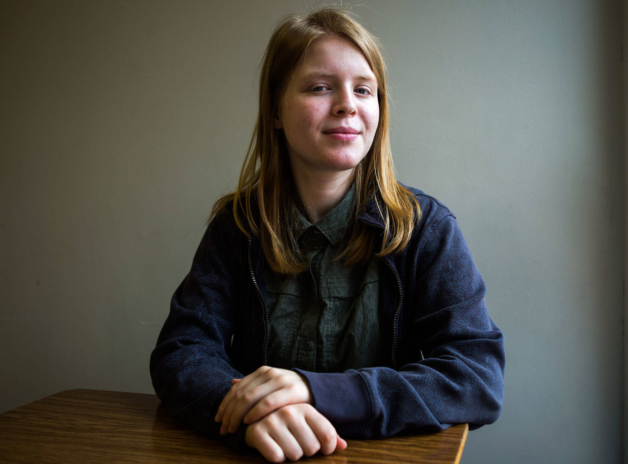 Mountlake Terrace High senior Sophie Burbank loves playing hockey and wants to pursue studies in educational policy.(Olivia Vanni / The Herald)