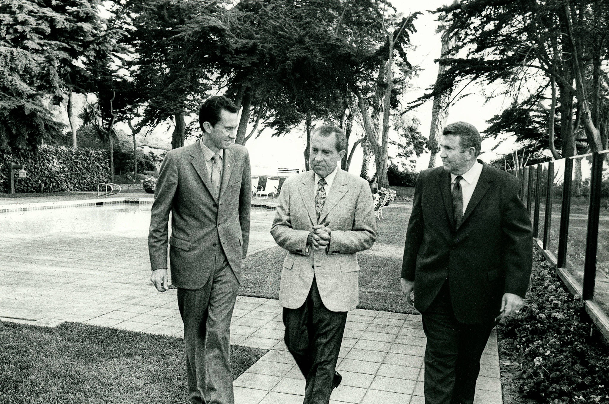 Ed Nixon (left) with his brothers, President Richard Nixon (center) and Donald Nixon, in San Clemente, California, in 1970. A longtime Lynnwood resident, Ed Nixon died Wednesday at age 88. (Richard Nixon Foundation Photo)