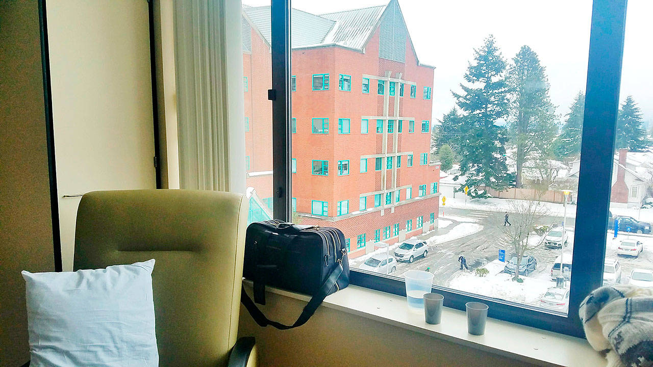 Hospital room or hotel suite? An emergency “go bag” stocked with essentials is handy when you need to leave your house in a hurry. (Jennifer Bardsley)