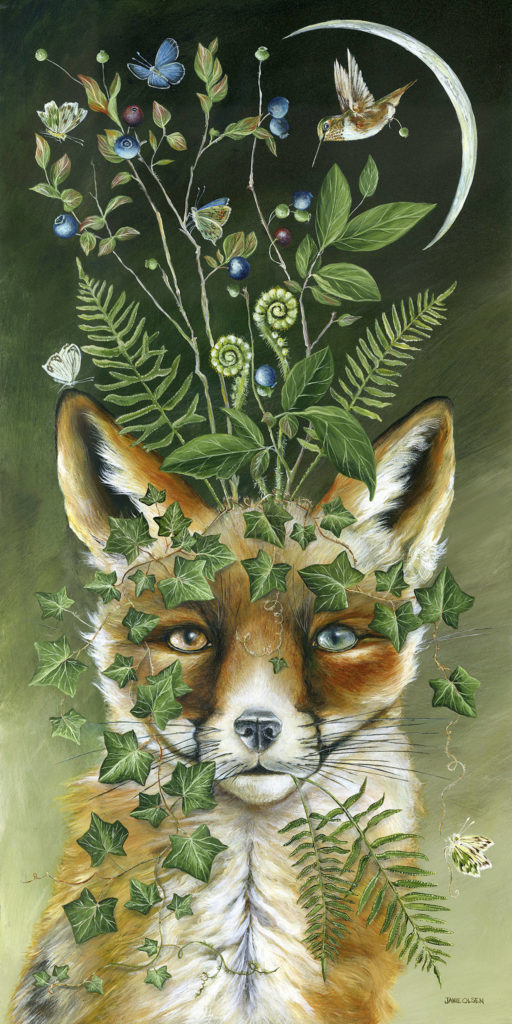 Janie Olsen’s “Riodhr,” which means “one who lives in the dwelling in the forest.”

