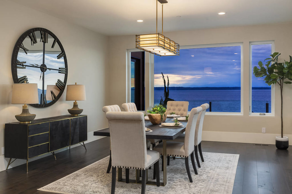 Nearly every room in the Edmonds home has a window with views of Puget Sound and the Olympics. (Andrew Parsons)
