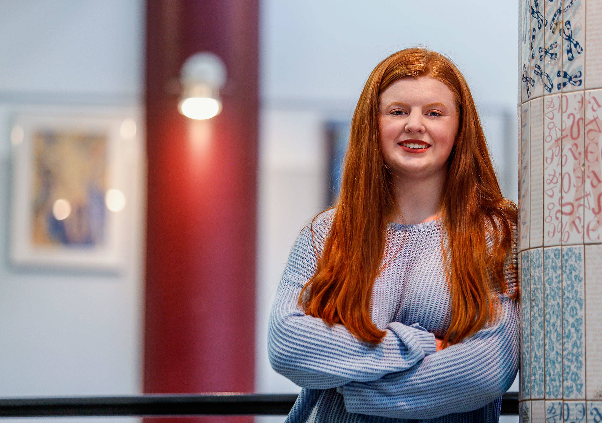 Mountlake Terrace High School senior Britta Sinclair performed as a cheerleader in the Macy’s Thanksgiving Parade in November. “I was the only person from Washington there,” she says. “I kind of expected to be the only one from here, just because cheer isn’t as big as it is in other states.” (Dan Bates / The Herald)