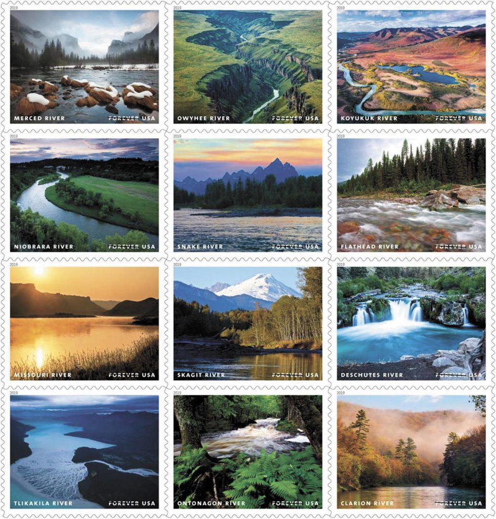 Here’s a list of the 12 Wild and Scenic rivers that will appear in the 2019 forever stamp collection.

