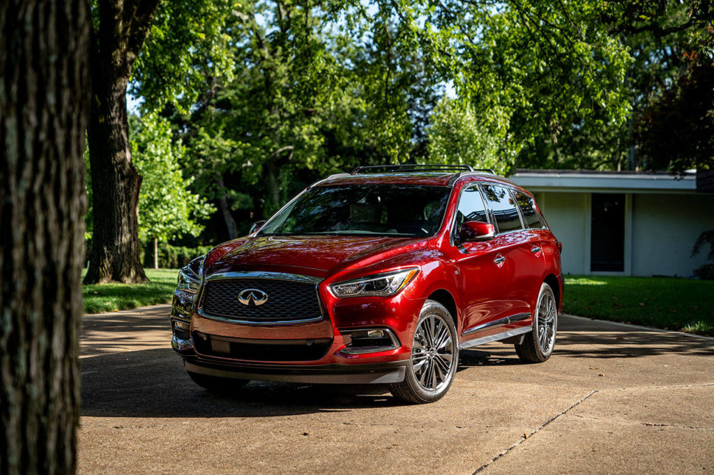 The 2019 Infiniti QX60 midsize SUV has seating for up to seven passengers across three rows of seats. (Manufacturer photo)
