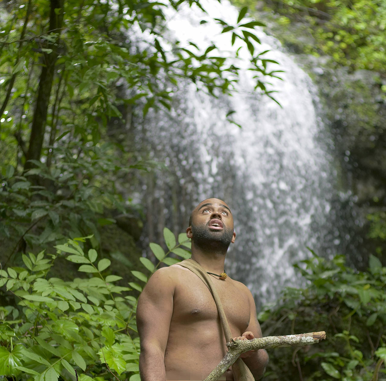 On “Naked and Afraid,” survival partners Seth and Max Djenohan, of Edmonds, cross a river. The episode aired March 10 on the Discovery Channel. (Discovery)