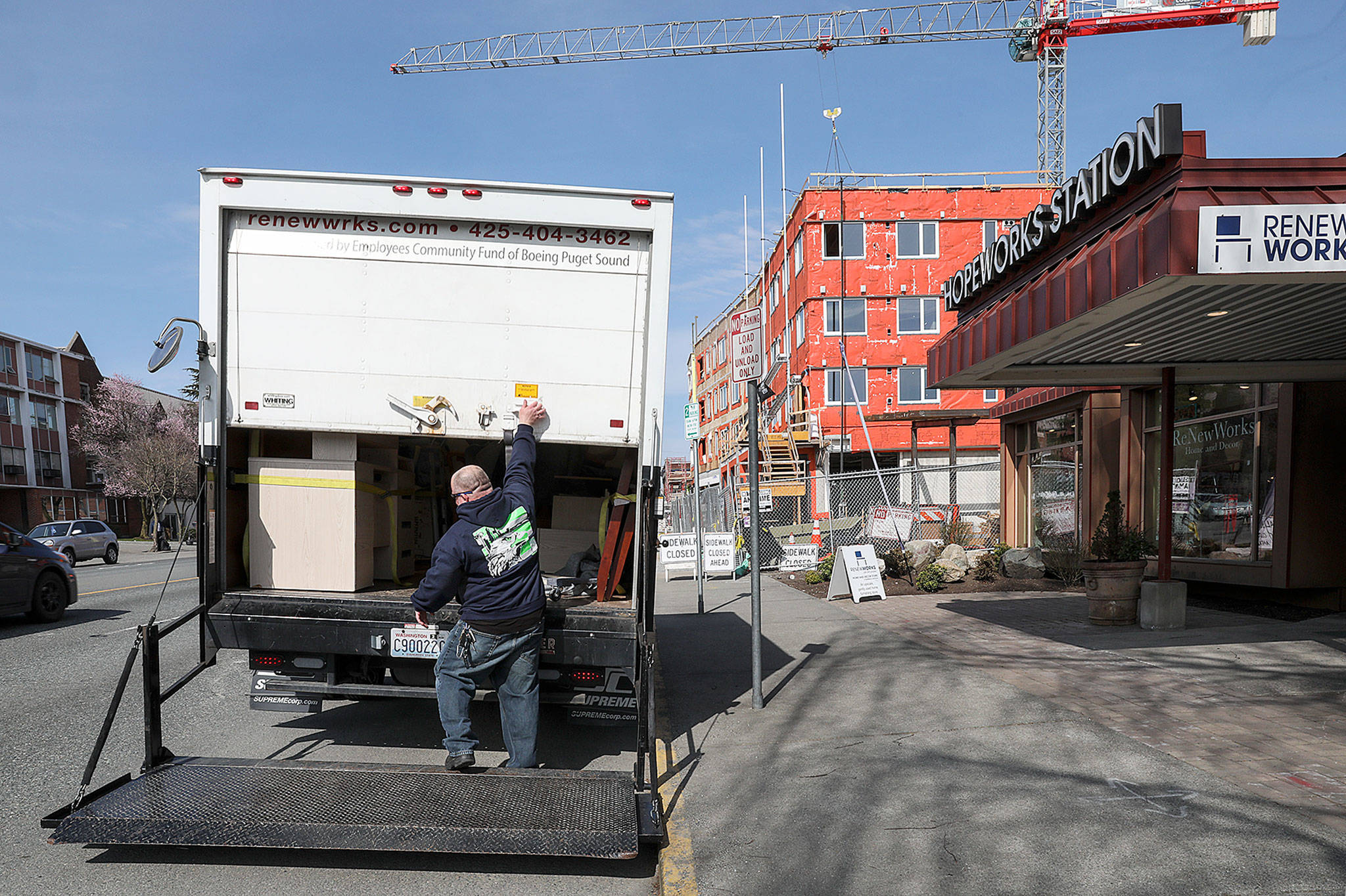 Bryant Blauvelt, a graduate of the HopeWorks internship program, is now the lead driver for ReNewWorks Home and Decor, one of three social enterprise businesses run by the organization. (Lizz Giordano / The Herald)