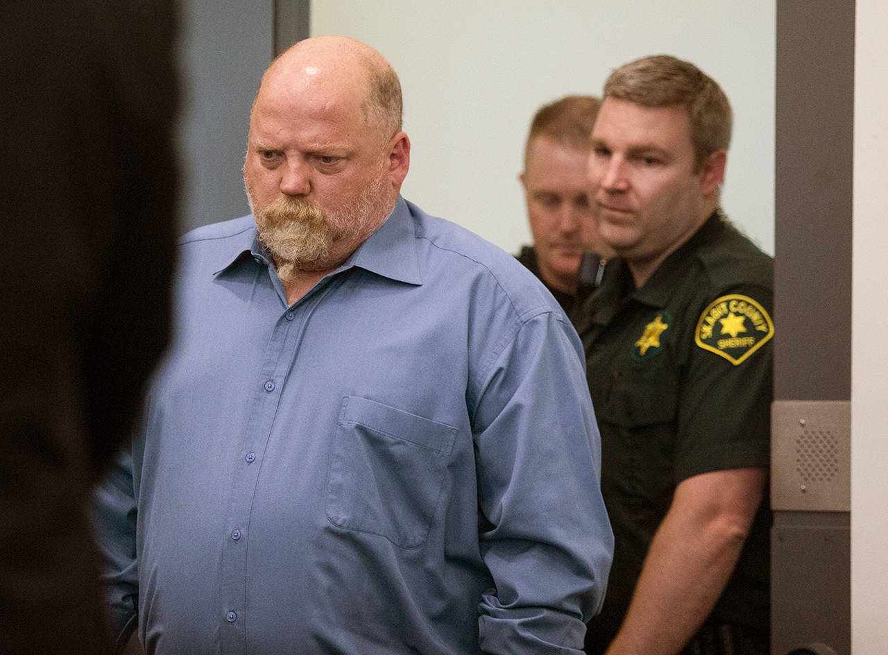 Andy Bronson / Herald file                                William Earl Talbott II enters court on arraignment in the death of Tanya Van Cuylenborg, at the Skagit County Community Justice Center on May 18 in Mount Vernon.