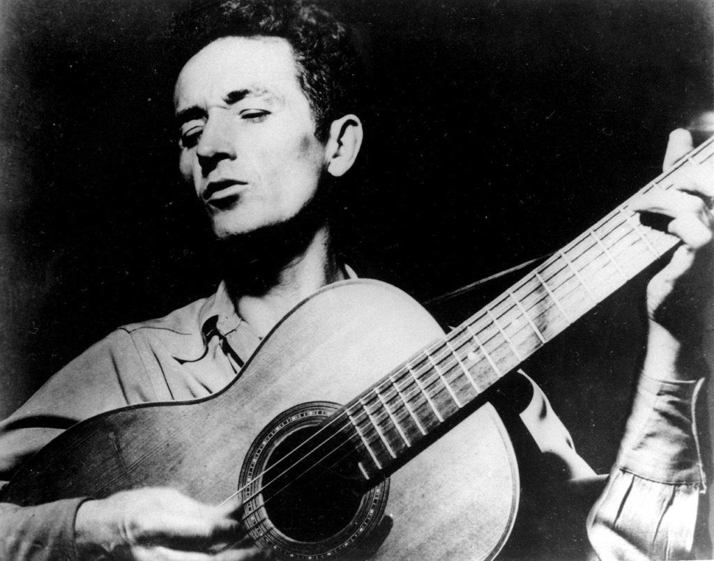Woody Guthrie (1912-1967) was known for his many folk songs, including “This Land is Your Land” and the state song, “Roll On Columbia.” (Associated Press)
