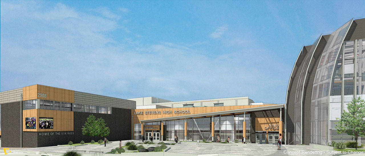 Voters in 2016 approved a $116 million bond for the Lake Stevens High School overhaul and a new elementary and preschool. (Lake Stevens School District)