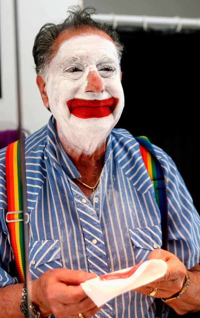 Despite his battle with a form of blood cancer, Chris Wedes did his best to get out in the community as J.P. Patches. (Dan Bates / The Herald)
