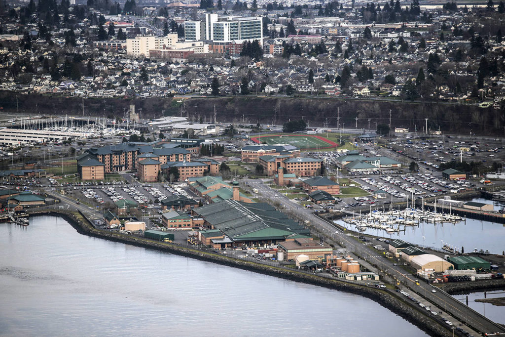 Naval Station Everett on Jan. 15, 2019. (Andy Bronson / Herald file)
