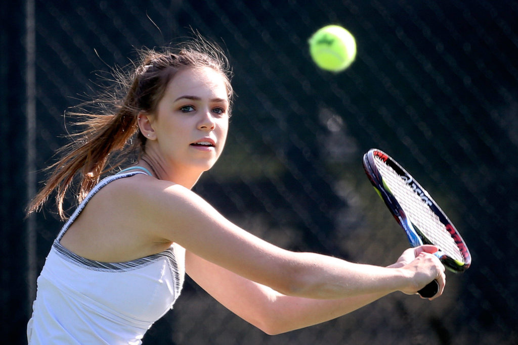 Shorecrest senior Sophie Ivens is aiming to reach state again this season with doubles partner Bella Saunders. (Kevin Clark / The Herald)
