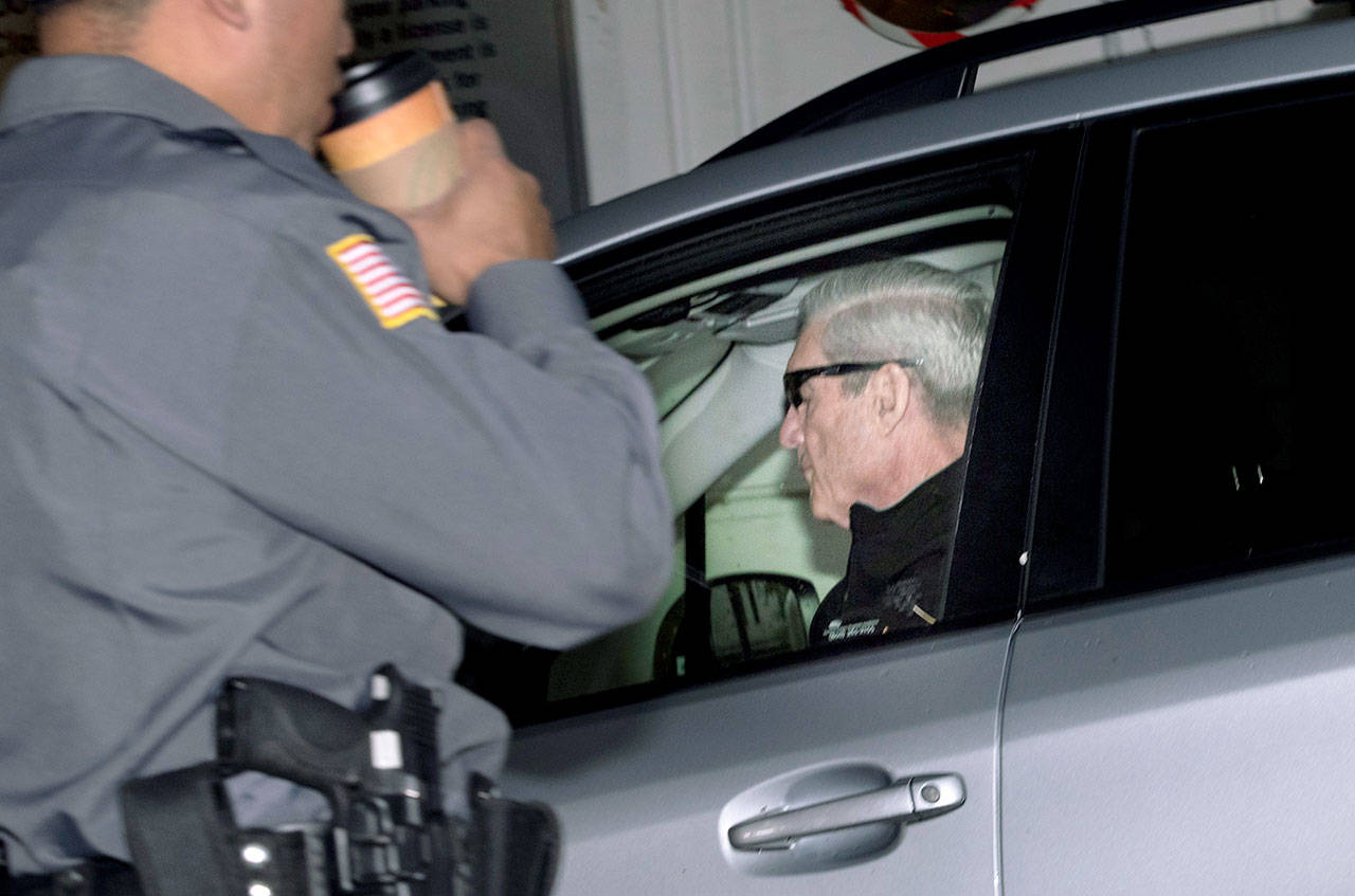 Special counsel Robert Mueller arrives at his office in Washington, D.C., on Monday. (AP Photo/J. Scott Applewhite)