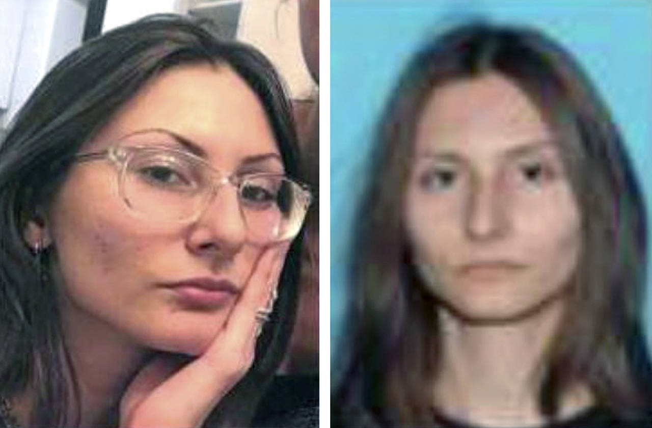 This combination of undated photos shows Sol Pais. On Tuesday authorities said they are looking Pais, suspected of making threats on Columbine High School, just days before the 20th anniversary of a mass shooting that killed 13 people. (Jefferson County Sheriff’s Office via AP)