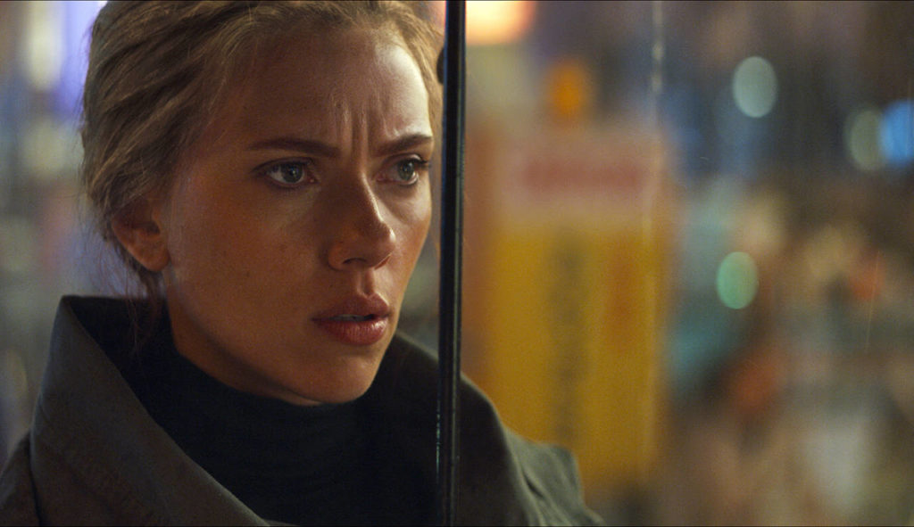 Scarlett Johansson in a scene from “Avengers: Endgame.” (Disney/Marvel Studios via AP)
