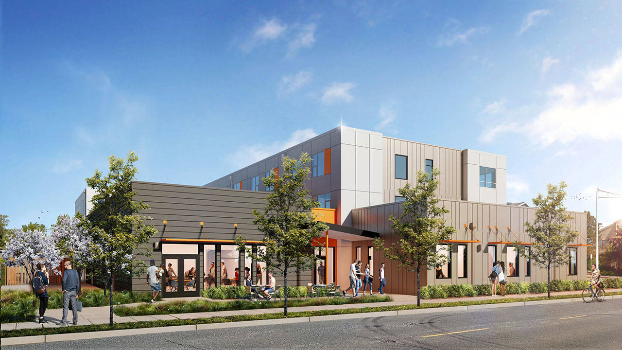 Cocoon House’s new building, The Hub, on Colby Avenue and 36th Street in Everett, will offering housing for 40 youths and young adults and support programs for the nonprofit agencies clients. (Cocoon House)