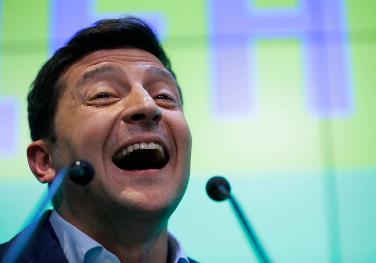 Comedian headed for landslide victory in Ukraine