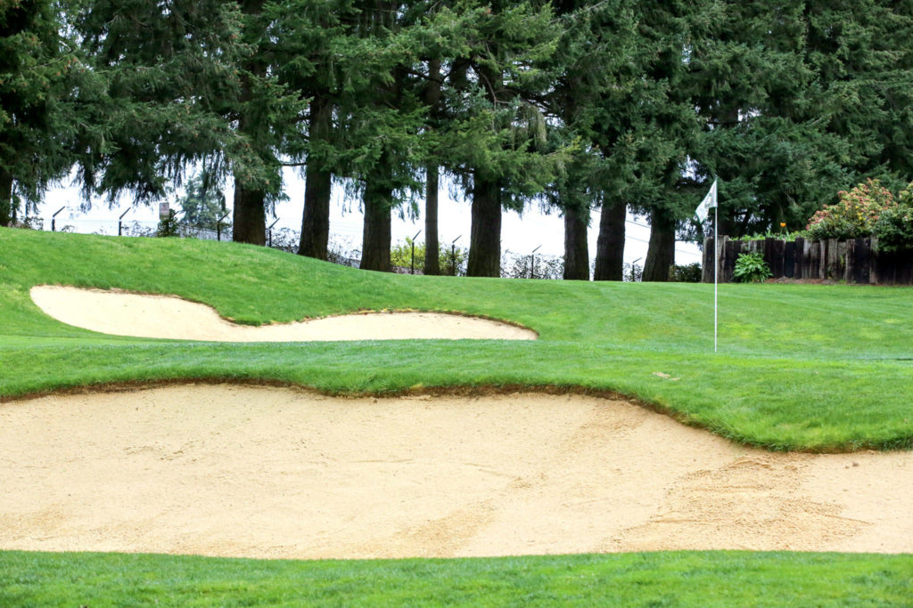 The seventh hole at Everett Golf Country Club on Sunday. The course will host the final round of the Snohomish County Amateur tournament following a four-year hiatus. (Kevin Clark / The Herald)
