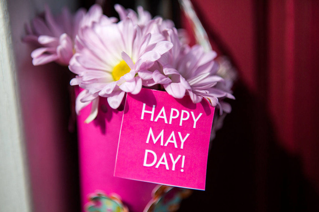 May Day baskets traditionally are adorned with tags wishing recipients a happy May Day. (Olivia Vanni / The Herald)
